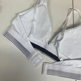 Patcute  Sexy Woman Lingerie with Logo Plus Size Soft Bra and Thong 2 Pcs Set Sport Underwear Seamless Fashion Back Vest Briefs Wholesale