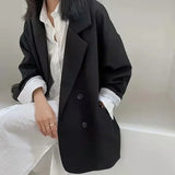 Patcute  Women's Large Blazer Coats Spring Autumn Fashion Korean Version Loose Top Coat Office Work Clothes Grace Fall Jacket for Women