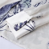 Patcute * Spring/Summer New Women's Fashion and Versatile European and American Style Bow Satin Printed Shirt