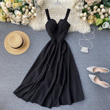 Patcute Summer Robe  Dress Women V Neck Long Party Dresses Sexy Tank Backless Spaghetti Strap Maxi Female Holiday Vestidos