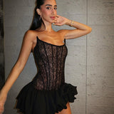 Patcute Sexy Mini Prom Evening Dresses Black Strapless Short Satin Party Dress Formal Night Cocktail Prom Gowns Custom Size