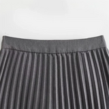 Patcute   2024 Spring New Women's Fashion and Elegance Commuting Simple and Versatile Wide pleated Pant Skirt