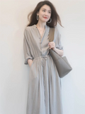 Patcute  Summer Women Dress Shirt Dress Long Evening Female Vintage Maxi Party Oversize Beach Woman Dresses Casual Elegant Prom Black