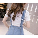 Patcute  Denim Suspender Dress Women  New Spring Summer Suspender Dress Female Fashion Slim Single Breasted High Waist Long Dresses