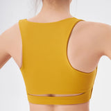 Patcute  Nylon Sports Bras for Women Back Open Fast-drying Sportswear Fitness Crop Tops Yoga Running Tennis Bra High Quality Gym Tops