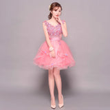 Patcute  Party Dress Women Fashinable Pink Floral Summer Princess ladies Party Dress