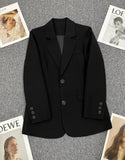 Patcute  Spring clothes coat casual black blazer suit women's loose long sleeve jacket 2024