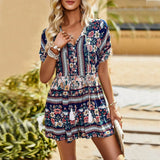 Patcute  New Fashion Boho Jumpsuit Shorts Women's Bohemian Clothes Female Playsuits Free Shipping