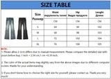 Patcute  American Vintage Jeans Women Clothes Raw Edge Design Flared Jeans Patchwork Autumn Low-rise Washed Denim Fashion Y2k Pants