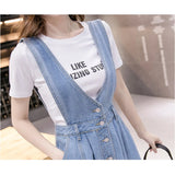 Patcute  Denim Suspender Dress Women  New Spring Summer Suspender Dress Female Fashion Slim Single Breasted High Waist Long Dresses