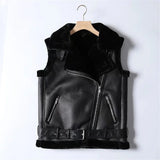 Patcute  Autumn/Winter New Product Women's New Fashion and Casual Versatile Polo Collar Zippered Sleeveless Vest Coat