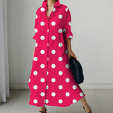 Patcute  Autumn Women'S Dress Colorful Spotted Print High Quality Dress For Home, Leisure, Shopping, Fashion Women Exclusive