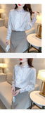 Patcute  Chiffon Embroidery Women's Shirt Spring/Summer Loose Chinese Style Blouses Fashion Clothing Long Sleeves Women Top