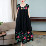 Patcute  New Casual Summer Dress For Woman Dresses Women Floral Sunflower Dress Embroidery Ladies Party Dress Female vestidos