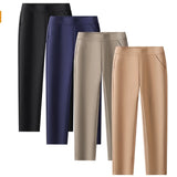 Patcute  2024 High Quality Women's Casual Leggings Elastic High Waisted Work Pants Spring/Summer Commuting Pants Straight Leg Pants 10XL