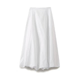 Patcute  Spring/Summer New Women's Versatile Commuter High Waist White Wide Swing Midi Skirt Large Swing Umbrella Skirt