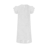 Patcute  Summer Jacquard Women Casual Dress Ruffles Short Sleeves Loose Mini Female Elegant Sexy Dresses Party Night Holiday Vestidos