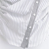 Patcute * Spring/Summer New Women's Fashion Versatile European and American Style Casual Stripe Bra Top