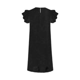 Patcute  Summer Jacquard Women Casual Dress Ruffles Short Sleeves Loose Mini Female Elegant Sexy Dresses Party Night Holiday Vestidos