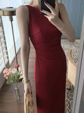 Patcute New Women Summer Fashion Spaghetti Strap Sleeveless Sexy Dress Female Elegant Evening Midi Dress