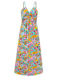 Patcute Twisted Printed V-Neck Cami Dress