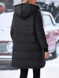 Patcute Plus Size Zip Up Hooded Winter Coat