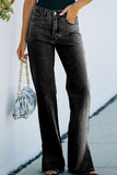 Patcute Side Slit Jeans with Pockets