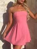 Patcute  Bow Back Tube Mini Dress