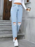 Patcute  High Rise Jeans with Pockets