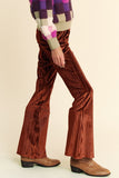 Patcute Elastic Waist Knit Flare Pants