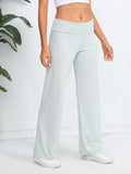 Patcute Elastic Waist Wide Leg Pants