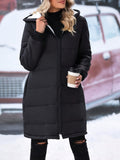 Patcute Plus Size Zip Up Hooded Winter Coat