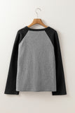 Patcute Star Round Neck Raglan Sleeve Top