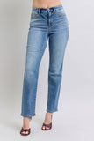 Patcute Judy Blue Full Size Run Vintage Wash Thermal Straight Jeans