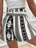 Patcute Tied Geometric Shorts