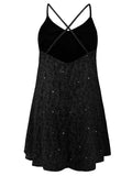 Patcute Sequin V-Neck Mini Cami Dress