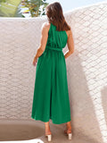 Patcute Single Shoulder Midi Dress