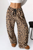 Patcute Leopard Wide Leg Pants