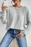 Patcute Crossover Backless Long Sleeve Knit Top