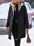 Patcute Plus Size Zip Up Hooded Winter Coat