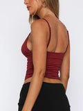 Patcute Ruched V-Neck Cami