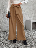 Patcute Tied High Waist Wide Leg Pants