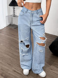 Patcute  Wide Leg Jeans with Pockets