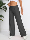 Patcute Elastic Waist Wide Leg Pants