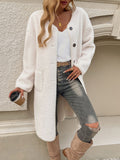 Patcute  Button Up Long Sleeve Coat