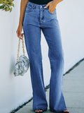 Patcute Side Slit Jeans with Pockets