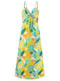 Patcute Twisted Printed V-Neck Cami Dress