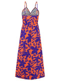 Patcute Twisted Printed V-Neck Cami Dress